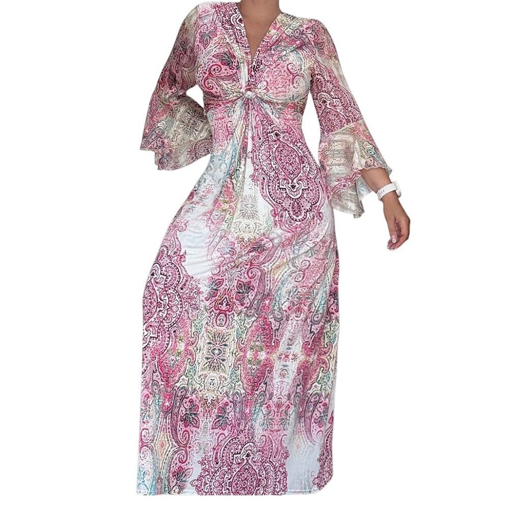 NWT TROIS KA FLOWEY PATTERN DRESS - Picture 12 of 12